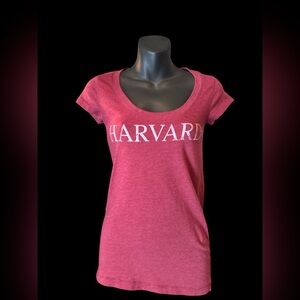 authentic Harvard university T-shirt, size extra small red Pink Top
